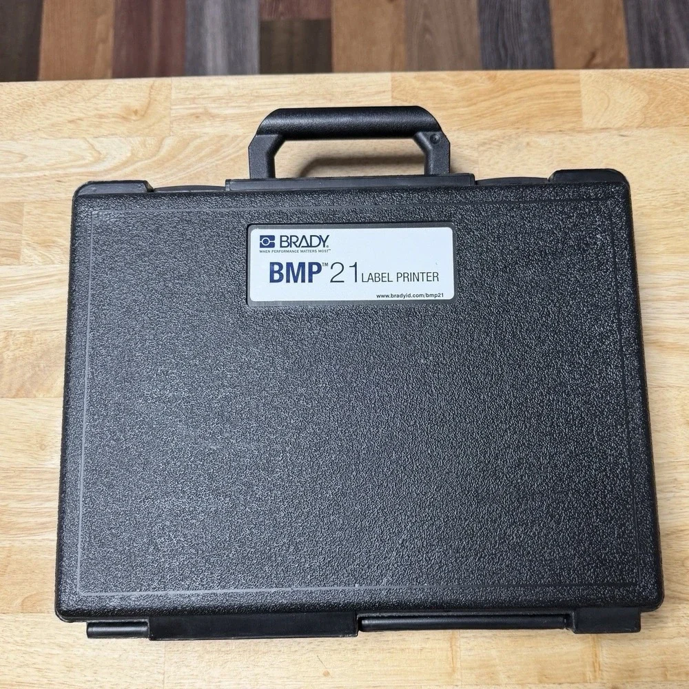 Brady BMP21 Handheld Label Printer Battery & AC/DC Power W Case